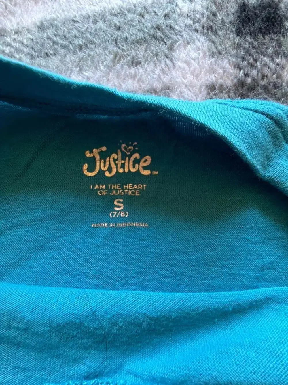 Justice Girls Blue We Are One Short Sleeve T-Shirt